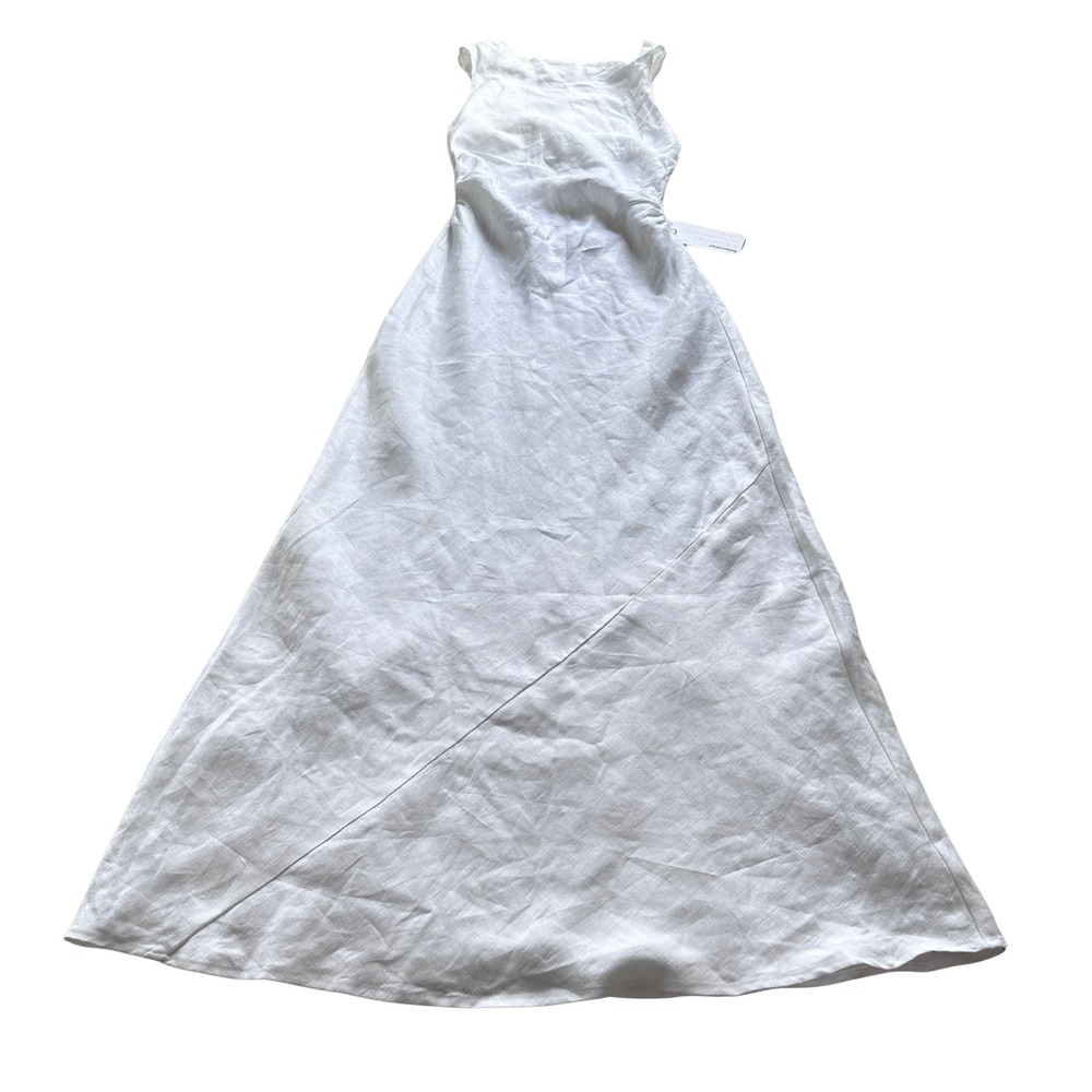 NWT Reformation Cassette White Linen Maxi Dress LWD Size 2 - Picture 4 of 9